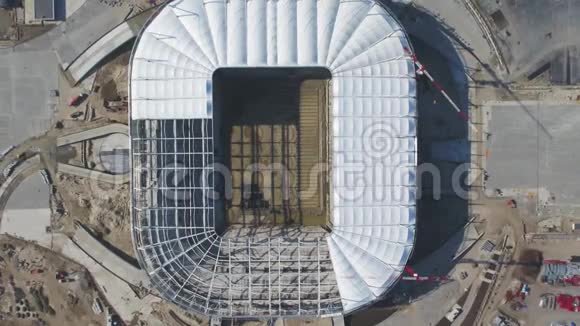 足球场建设与重建鸟瞰图重建体育场以举办世界各地的比赛视频的预览图
