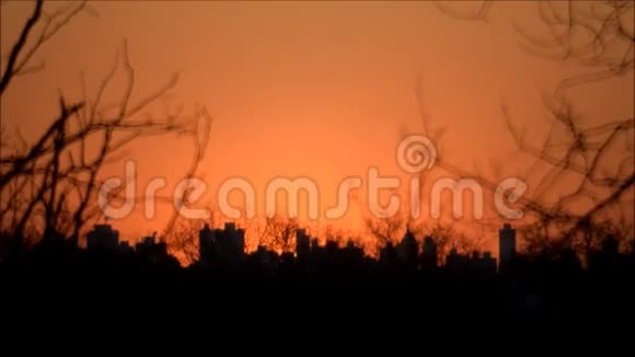 日出很大纽约市纽约城市天际线视频的预览图