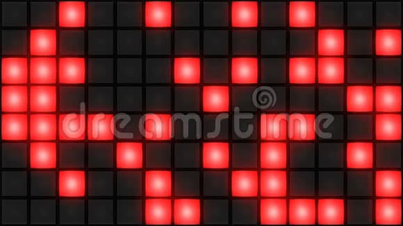 红迪斯科夜总会舞池墙发光网背景vj循环视频的预览图