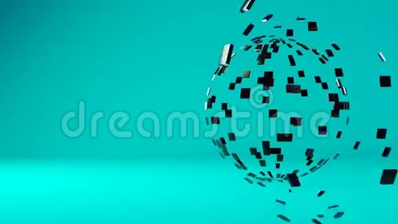 动画三维几何球体视频的预览图