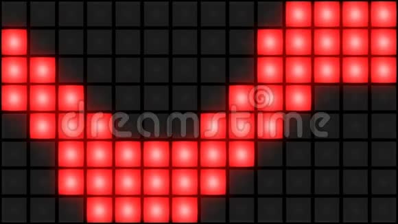 红迪斯科夜总会舞池墙发光网背景vj循环视频的预览图