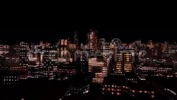 通过城市夜航库存录像视频的预览图