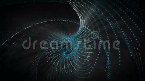 带有粒子物体和光闪的未来动画循环高清1080p视频的预览图