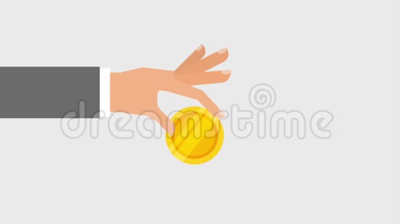 手和硬币图标视频的预览图
