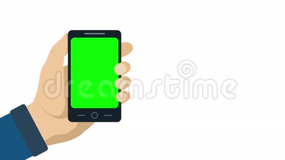智能手机手中有绿色屏幕视频的预览图