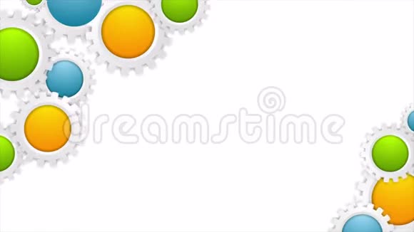 彩色高科技齿轮机构视频动画视频的预览图