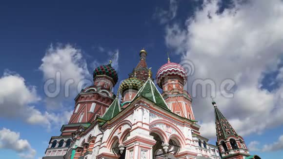 俄罗斯莫斯科红场巴兹尔世尊大教堂视频的预览图