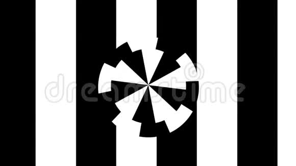 黑白条纹计算机生成的抽象背景三维渲染视频的预览图