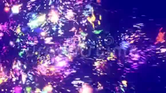 抽象紫色烟花颗粒视频的预览图