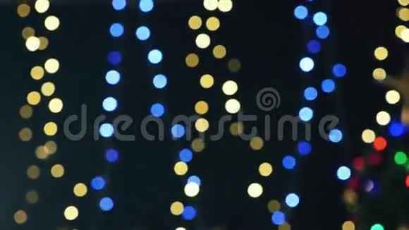 圣诞灯的抽象背景新年视频的预览图