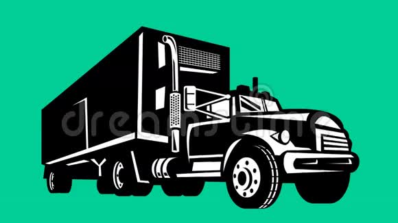 卡车和拖车卡车复古视频的预览图