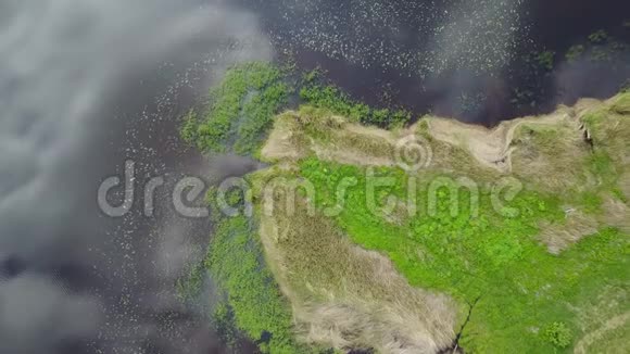索里西湖空中无人机顶景4KUHD视频拉脱维亚视频的预览图