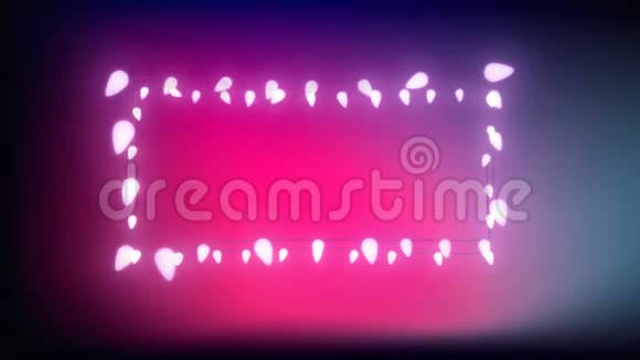 粉红色背景上的发光框架视频的预览图