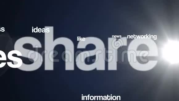 社交媒体背景文字4K蓝无色视频的预览图