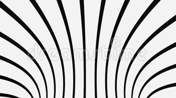 黑白幻视错觉抽象催眠动画背景螺旋几何环形壁纸视频的预览图