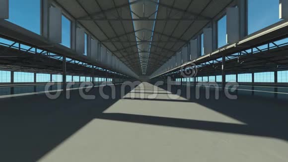 3建筑走廊的DCG渲染视频的预览图