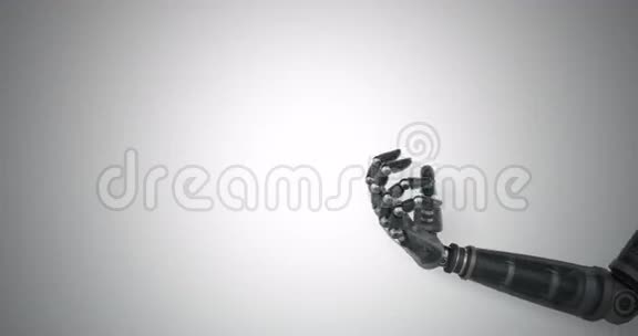 机器人手呈现数字生成的图标视频的预览图