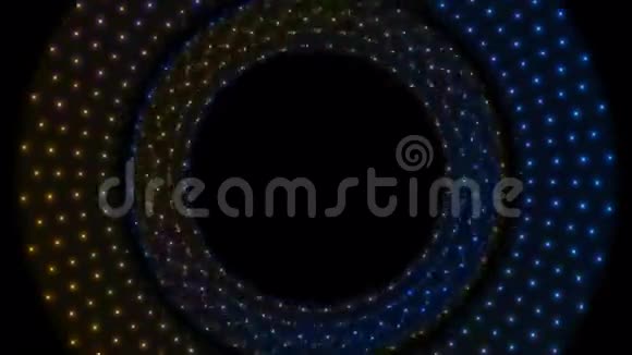 闪亮的蓝色橙色圆圈视频动画视频的预览图