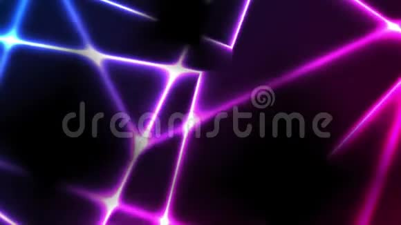抽象蓝紫技术发光霓虹灯线视频动画视频的预览图