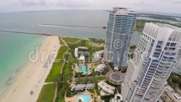 4k航空录像迈阿密海滩南角视频的预览图