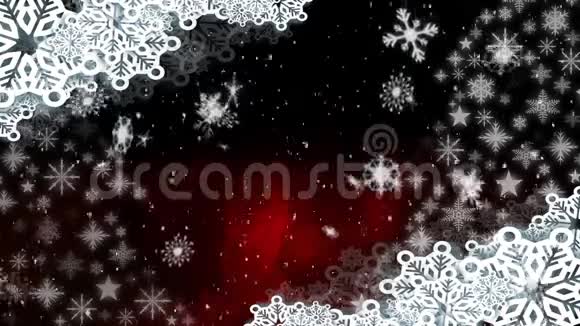 降雪和圣诞装饰视频的预览图