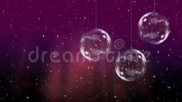 降雪和圣诞装饰视频的预览图