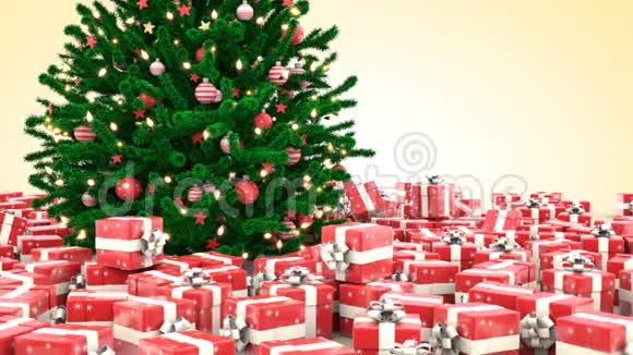 带礼盒的圣诞树视频的预览图
