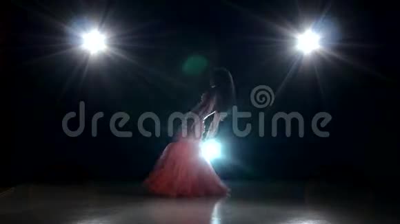 美丽的肚皮舞女跳舞视频的预览图