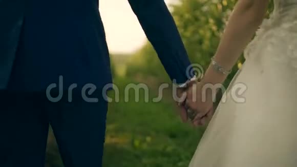新郎新娘牵手婚礼视频的预览图