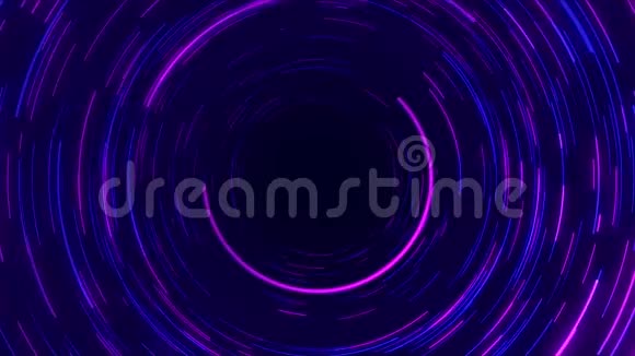 蓝色和紫色抽象圆形放射线背景视频的预览图