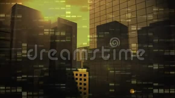 城市景观的数字复合视频的预览图