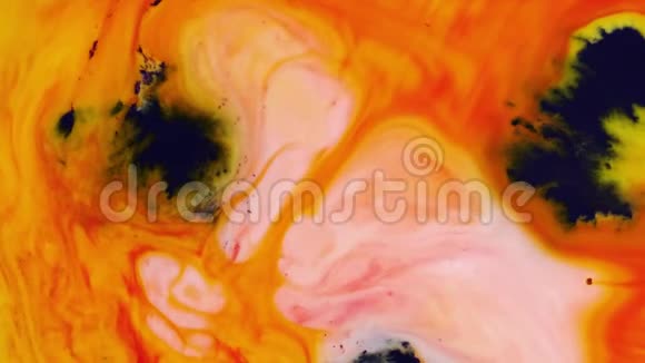 流体艺术抽象油墨旋流背景油漆爆炸视频的预览图