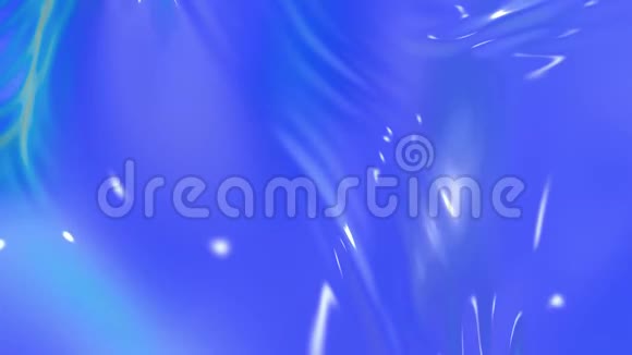波状蓝布表面的4k三维平滑动画形成涟漪如液体油漆表面或组织褶皱视频的预览图