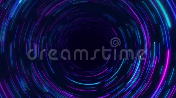 蓝色和紫色抽象圆形放射线背景视频的预览图