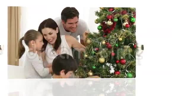 家人在圣诞节玩得很开心视频的预览图