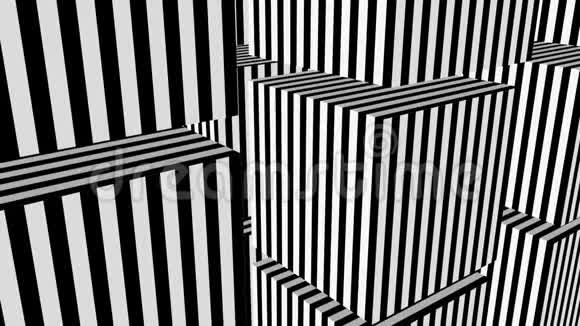 黑白条纹形成立方体视频的预览图