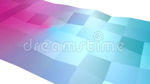 抽象简单的蓝色粉红色低聚三维表面作为优雅的图案环境软几何低聚运动背景视频的预览图