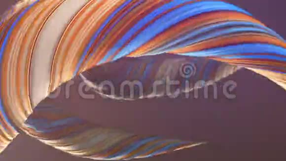 彩色扭曲的形状计算机生成的抽象几何三维渲染循环动画高清分辨率视频的预览图