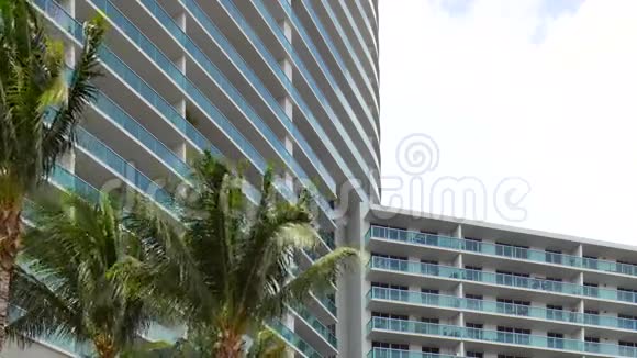 迈阿密海滩建筑棕榈树视频的预览图