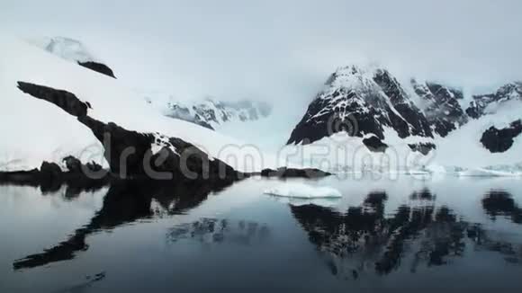 南极山在水面的反射视频的预览图