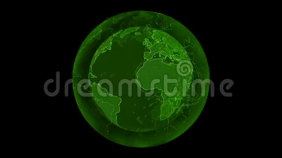 数字行星地球循环动画视频的预览图
