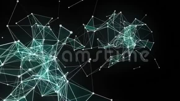 超启发式神经丛动画慢运动发光三角形4096x2304环4K视频的预览图