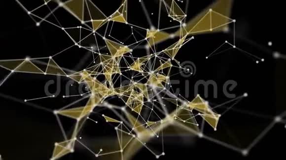 超启发式神经丛动画慢运动发光三角形4096x2304环4K视频的预览图