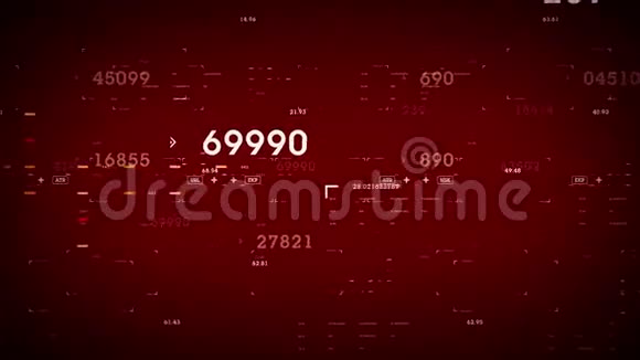 数字和数据红色视频的预览图