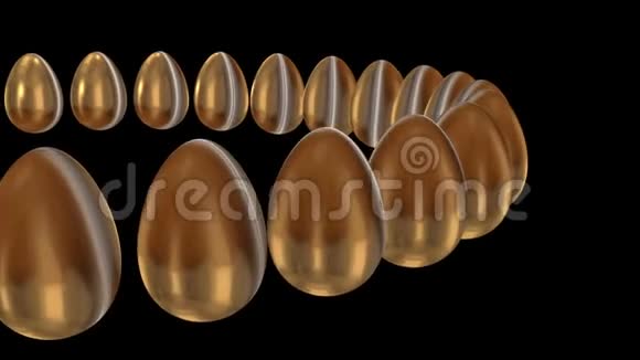 白蛋一排的金蛋3D视频的预览图