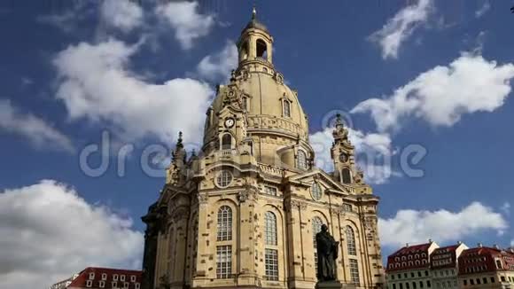 德累斯顿夫人教堂是德国德累斯顿的路德教会视频的预览图