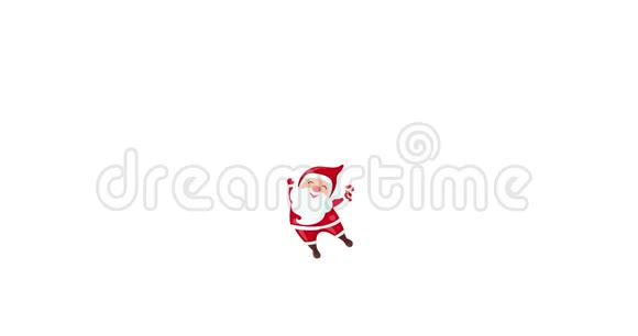卡通可爱的新年和圣诞卡与圣诞老人视频的预览图