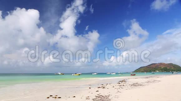热带海滩全景塞舌尔视频的预览图