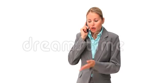 打电话的临时女商人视频的预览图
