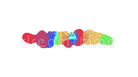 彩虹螺旋彩色飞溅蔓延动荡的移动抽象绘画动画背景新的独特视频的预览图